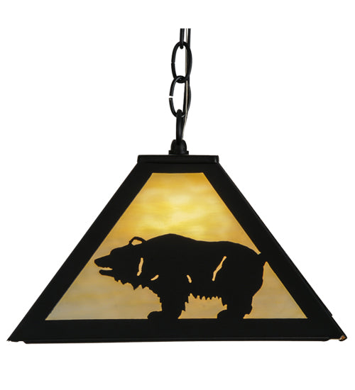 Meyda Tiffany Lone Bear 150870 Pendant Light - Nickel