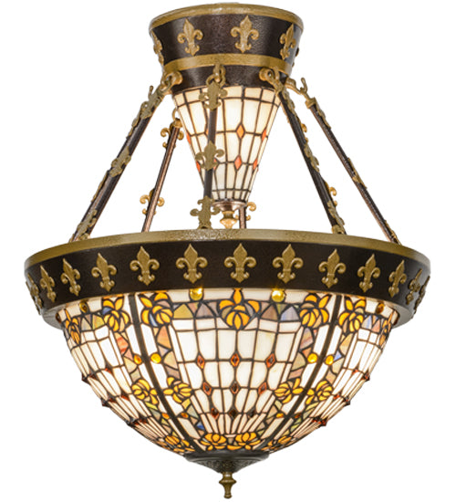 Meyda Tiffany Fleur-De-Lis 150922 Ceiling Light - Copper Vein