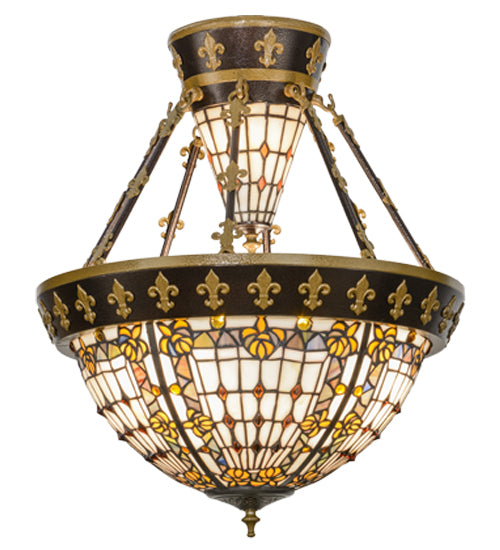Meyda Tiffany Fleur-De-Lis 150922 Ceiling Light - Copper Vein