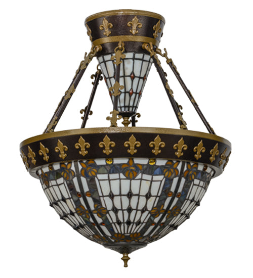 Meyda Tiffany Fleur-De-Lis 150922 Ceiling Light - Copper Vein