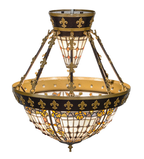 Meyda Tiffany Fleur-De-Lis 150922 Ceiling Light - Copper Vein