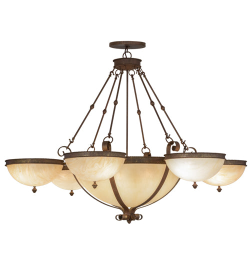 Meyda Tiffany Alonzo 151156 Chandelier Light - Cortez Gold/Carmel Onyx Sb Out