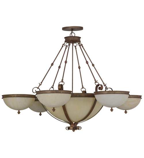 Meyda Tiffany Alonzo 151156 Chandelier Light - Cortez Gold/Carmel Onyx Sb Out
