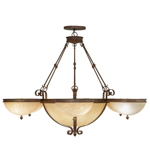 Meyda Tiffany Alonzo 151156 Chandelier Light - Cortez Gold/Carmel Onyx Sb Out