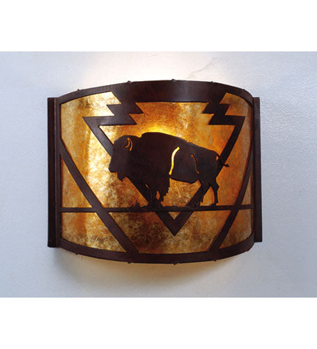 Meyda Tiffany Lone Buffalo 81571 Wall Light - Rust