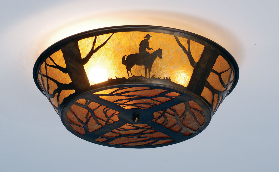 Meyda Tiffany Cowboy 81572 Ceiling Light - Antique Copper