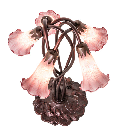 Meyda Tiffany Lighting 15127 Lavender Pond Lily Five Light Accent Lamp Lamp Bronze / Dark