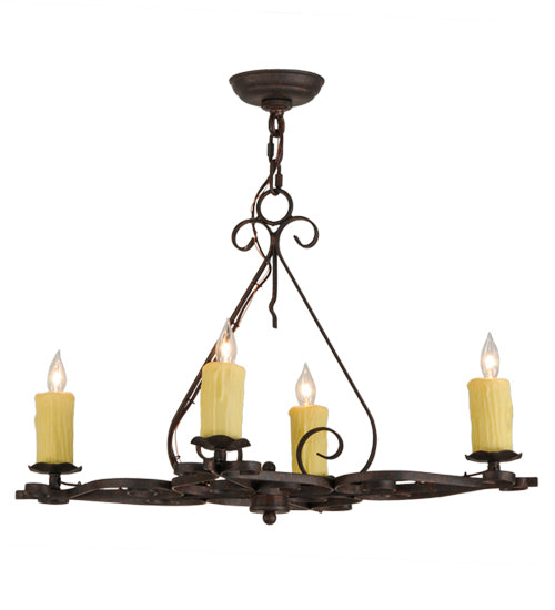 Meyda Tiffany Elianna 151378 Chandelier Light - Rust