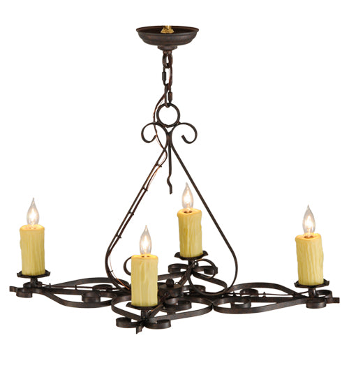 Meyda Tiffany Elianna 151378 Chandelier Light - Rust