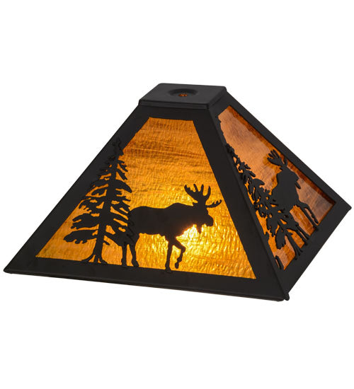 Meyda Tiffany Lighting 151427 Lone Moose Shade Lamp Shade Bronze / Dark