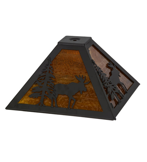 Meyda Tiffany Lighting 151427 Lone Moose Shade Lamp Shade Bronze / Dark