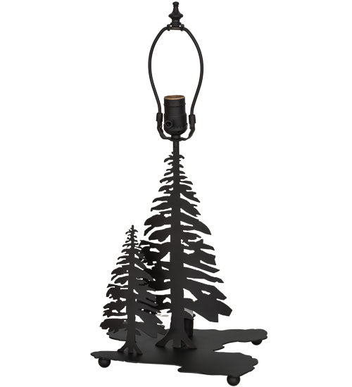 Meyda Tiffany Lighting 151430 Tall Pines Two Light Table Base Utility Light Bronze / Dark