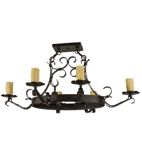 Meyda Tiffany Handforged 151537 Chandelier Light - Antique Iron Gate