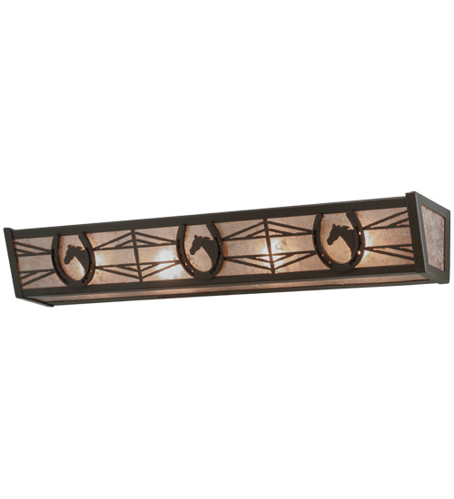 Meyda Tiffany Horseshoe 151694 Bath Vanity Light 30 in. wide - Timeless Bronze