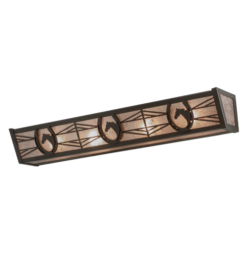Meyda Tiffany Horseshoe 151694 Bath Vanity Light 30 in. wide - Timeless Bronze