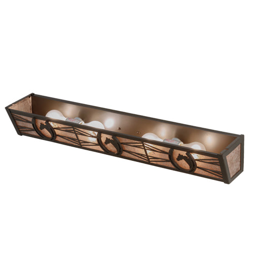 Meyda Tiffany Horseshoe 151694 Bath Vanity Light 30 in. wide - Timeless Bronze