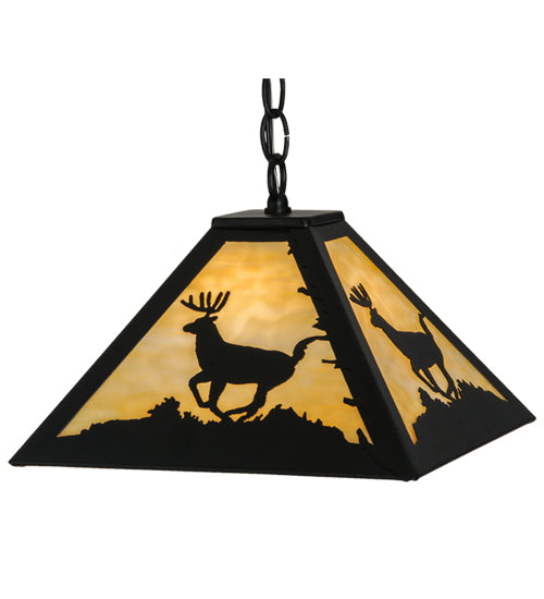 Meyda Tiffany Lone Deer 151728 Pendant Light - Oil Rubbed Bronze