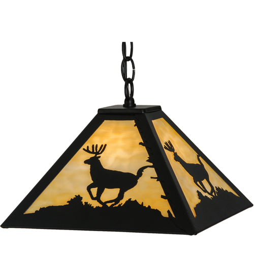 Meyda Tiffany Lone Deer 151728 Pendant Light - Oil Rubbed Bronze
