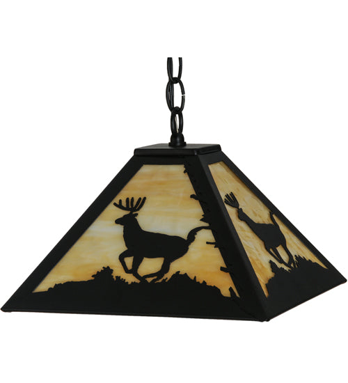 Meyda Tiffany Lone Deer 151728 Pendant Light - Oil Rubbed Bronze