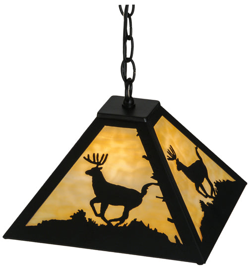 Meyda Tiffany Lone Deer 151728 Pendant Light - Oil Rubbed Bronze