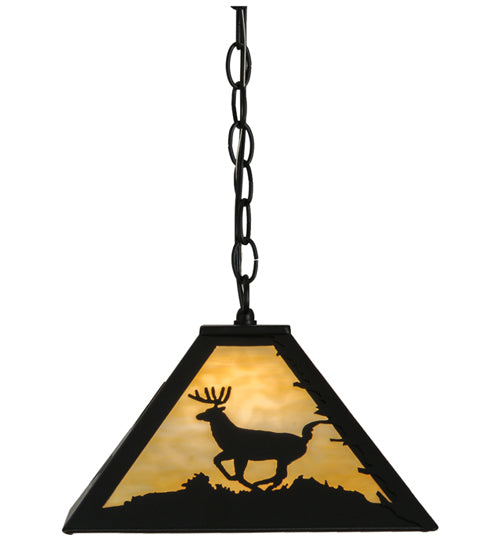 Meyda Tiffany Lone Deer 151728 Pendant Light - Oil Rubbed Bronze