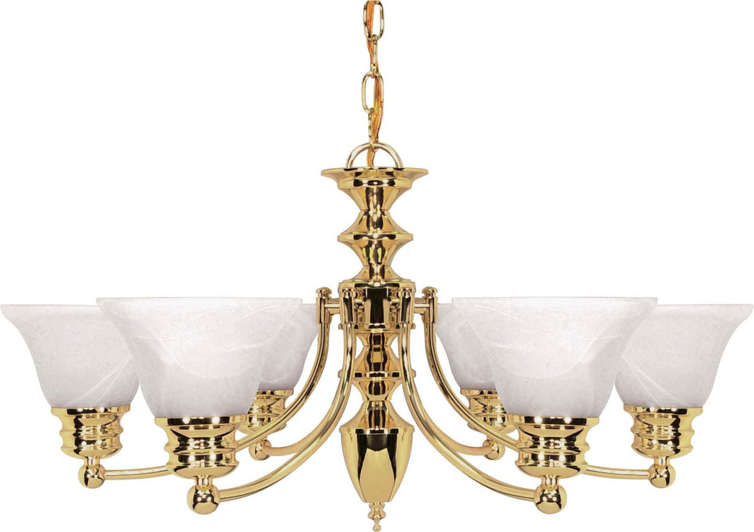 Nuvo Empire 60-357 Chandelier Light - Polished Brass