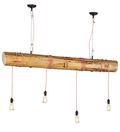 Meyda Tiffany Hounds Tooth 152205 Pendant Light - Steel, Natural Wood