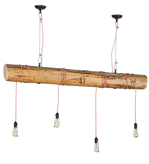 Meyda Tiffany Hounds Tooth 152205 Pendant Light - Steel, Natural Wood