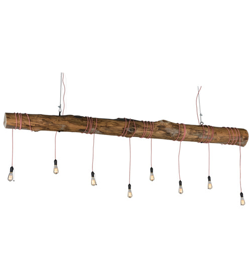 Meyda Tiffany Hounds Tooth 152206 Pendant Light - Steel, Natural Wood