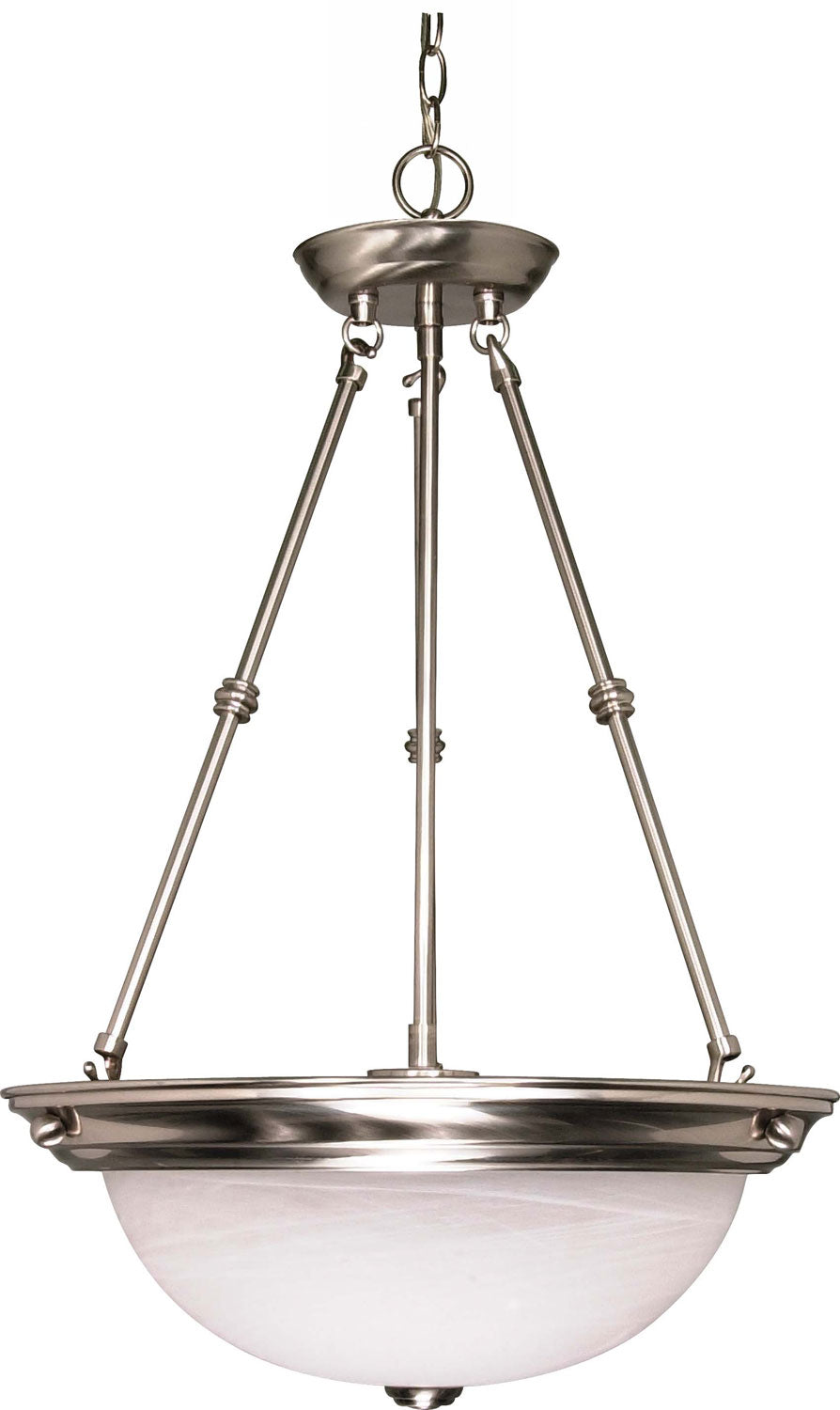 Nuvo Alabaster Glass Brushed Nickel 60-203 Pendant Light - Brushed Nickel
