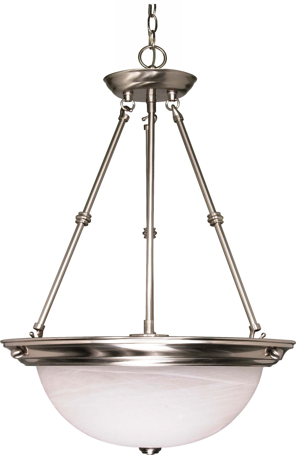Nuvo Alabaster Glass Brushed Nickel 60-204 Pendant Light - Brushed Nickel