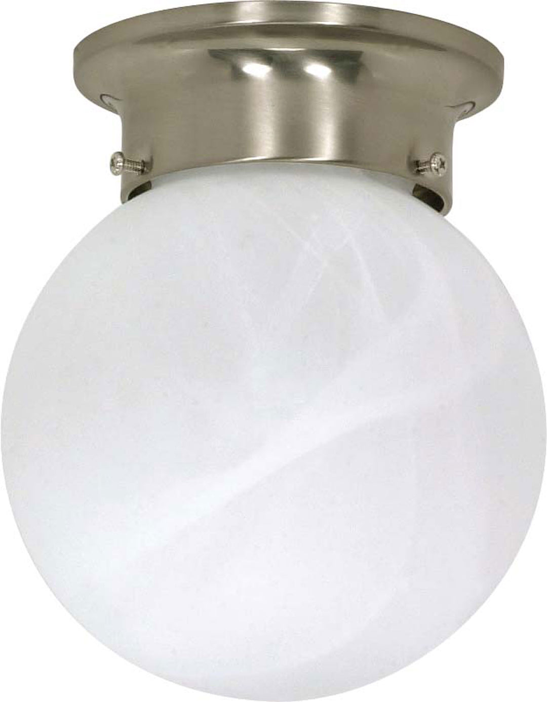 Nuvo 6 Alabaster Ball 60-257 Ceiling Light - Brushed Nickel