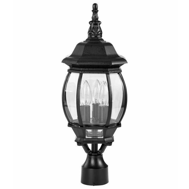 Nuvo Lighting 60-899 Central Park Three Light Post Lantern Outdoor Black