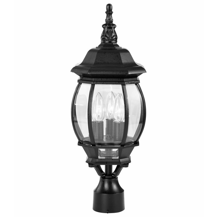 Nuvo Lighting 60-899 Central Park Three Light Post Lantern Outdoor Black