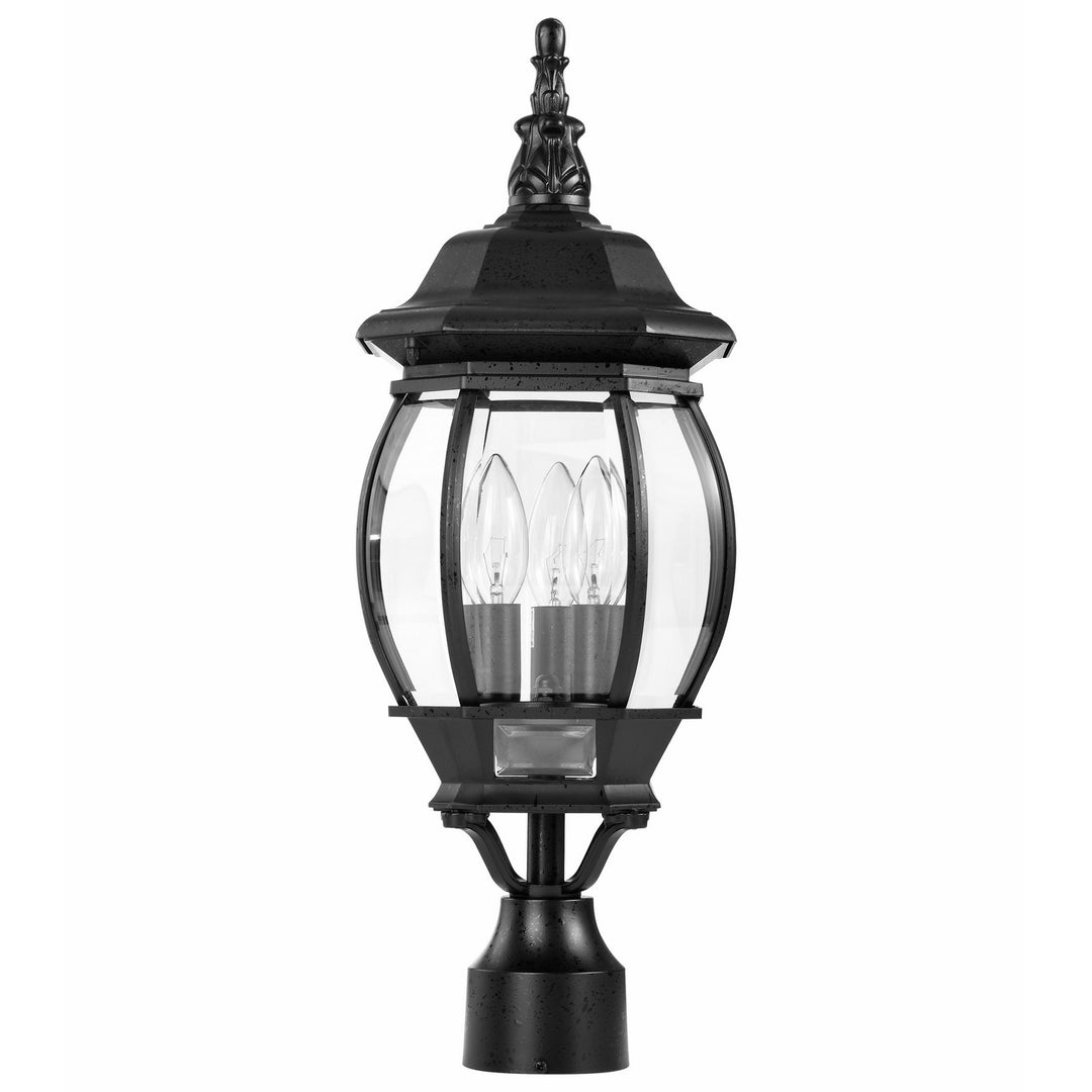 Nuvo Lighting 60-899 Central Park Three Light Post Lantern Outdoor Black