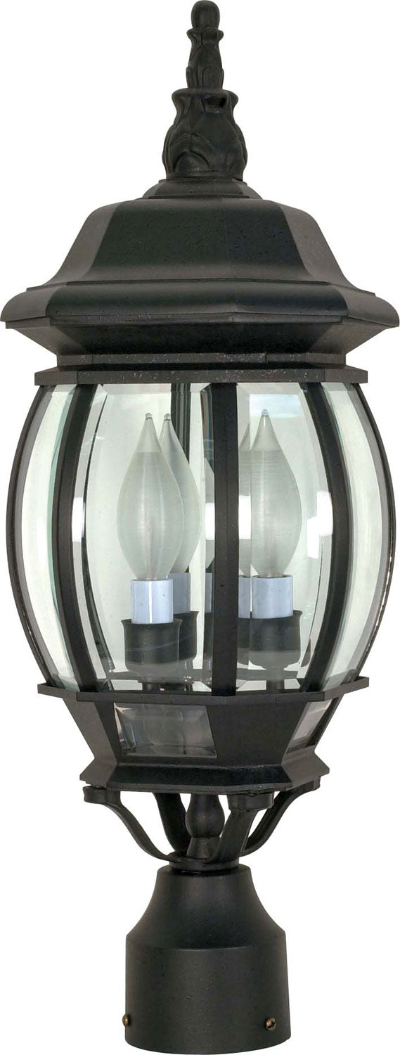 Nuvo Lighting 60-899 Central Park Three Light Post Lantern Outdoor Black