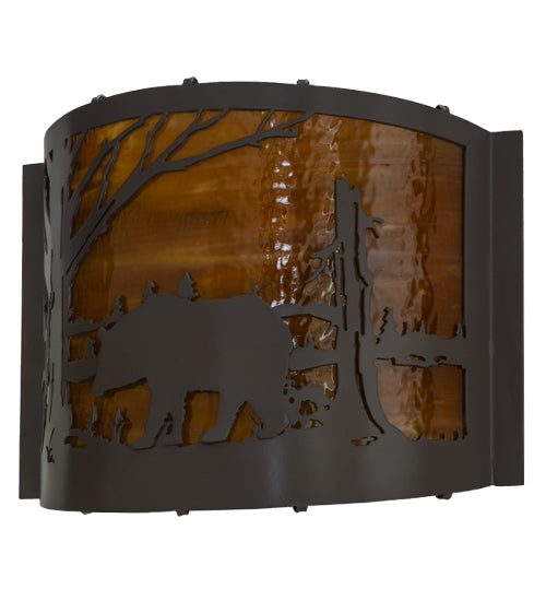 Meyda Tiffany Bear At Lake 152609 Wall Light - Timeless Bronze