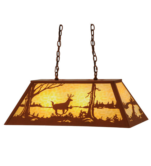 Meyda Tiffany Deer At Lake 15276 Pendant Light - Earth