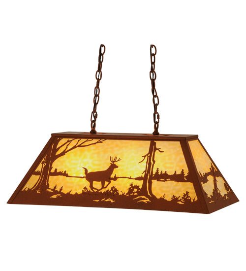 Meyda Tiffany Deer At Lake 15276 Pendant Light - Earth