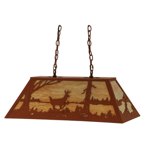 Meyda Tiffany Deer At Lake 15276 Pendant Light - Earth