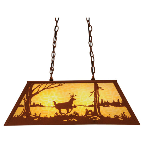 Meyda Tiffany Deer At Lake 15276 Pendant Light - Earth