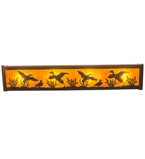 Meyda Tiffany Ducks In Flight 15279 Bath Vanity Light 24 in. wide - Antique Copper