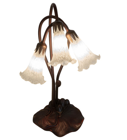 Meyda Tiffany Lighting 15282 White Three Light Accent Lamp Lamp Bronze / Dark