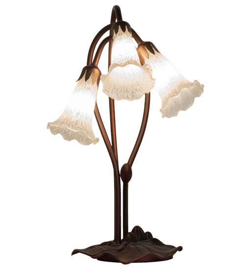 Meyda Tiffany Lighting 15282 White Three Light Accent Lamp Lamp Bronze / Dark