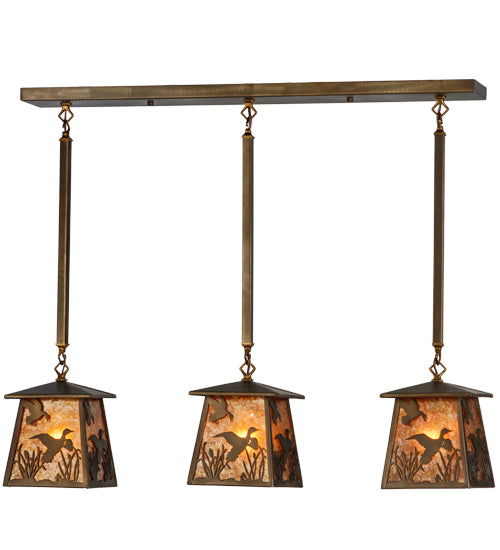 Meyda Tiffany Ducks In Flight 15288 Pendant Light - Antique Copper