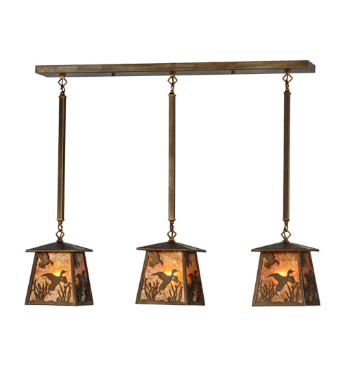 Meyda Tiffany Ducks In Flight 15288 Pendant Light - Antique Copper