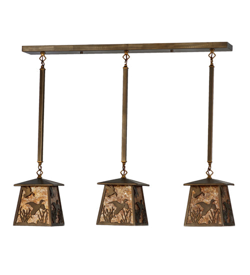 Meyda Tiffany Ducks In Flight 15288 Pendant Light - Antique Copper