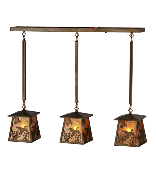 Meyda Tiffany Ducks In Flight 15288 Pendant Light - Antique Copper