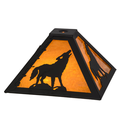 Meyda Tiffany Lighting 152948 Howling Wolf Shade Lamp Shade Bronze / Dark
