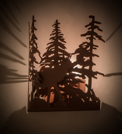 Melissa Elk Through The Trees 15307 Wall Light - Rust